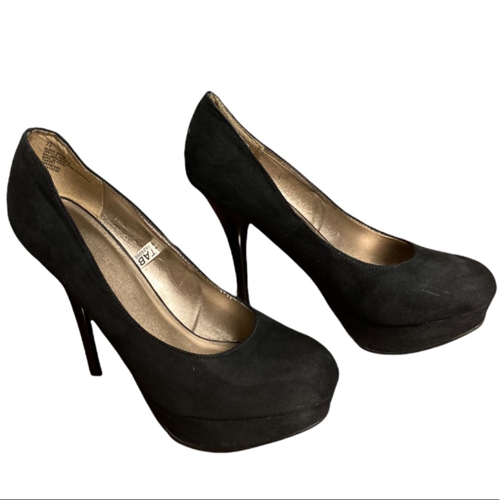 Mossimo Black Faux Suede Platform High Heels